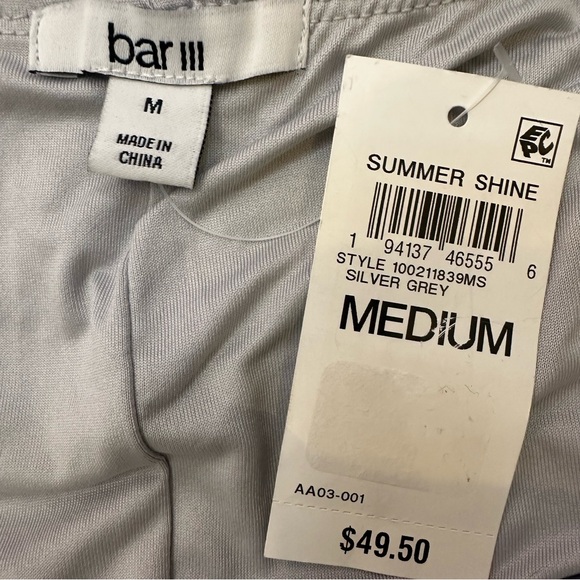 BAR lll NWT Elegant Silver Sequin Skirt - Picture 7 of 8